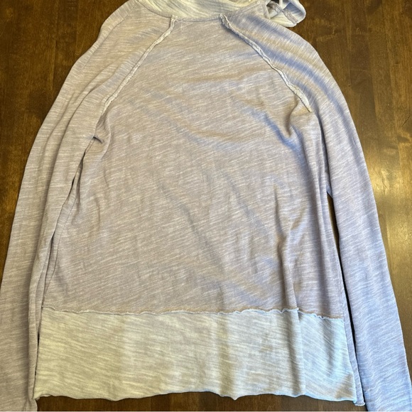 Free People FP Beach One Size Top Cocoon Cowl Neck Pullover Beige Raw Edge 💜 - Picture 6 of 7